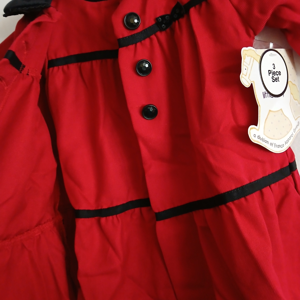 Littke Bitty Size 18 Months Red Kids Costume with Hat 3 Pieces New $25 - Picture 11 of 16